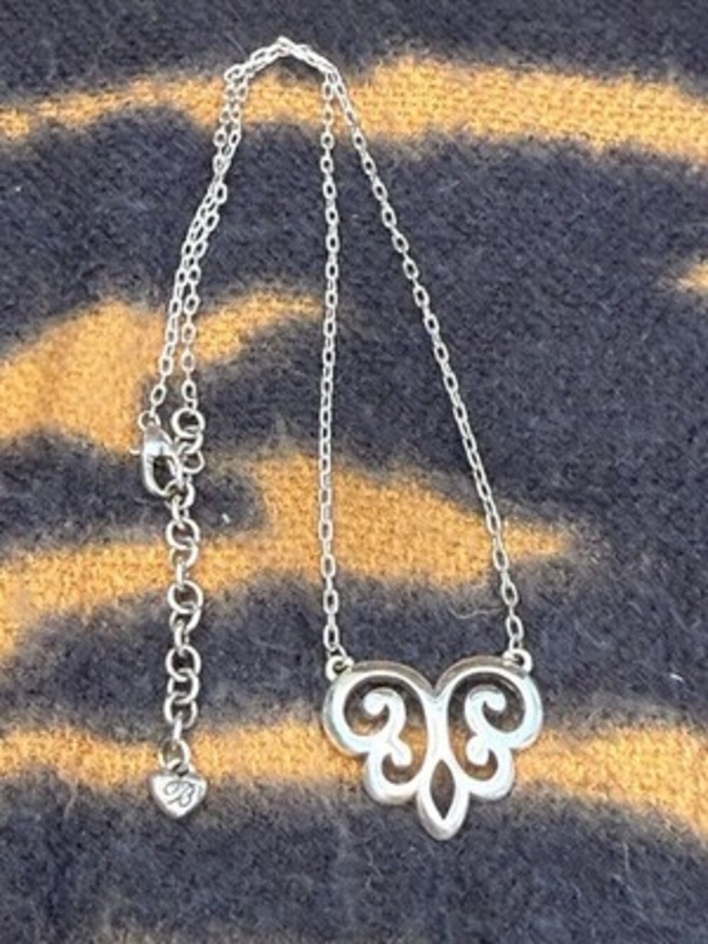 Brighton (Retired) Collectible Scroll Polished Silver Plated Necklace